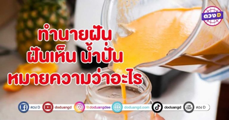 ทำนายฝัน ฝันเห็น น้ำปั่น หมายถึงอะไร
