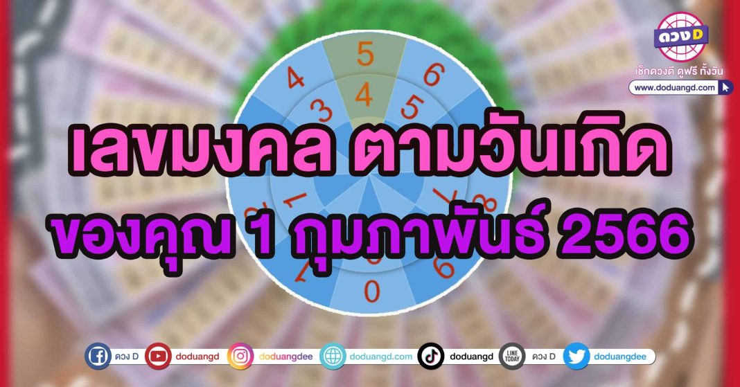 เลขนำโชคประจำวันเกิด 2566 หวย 1 2 66