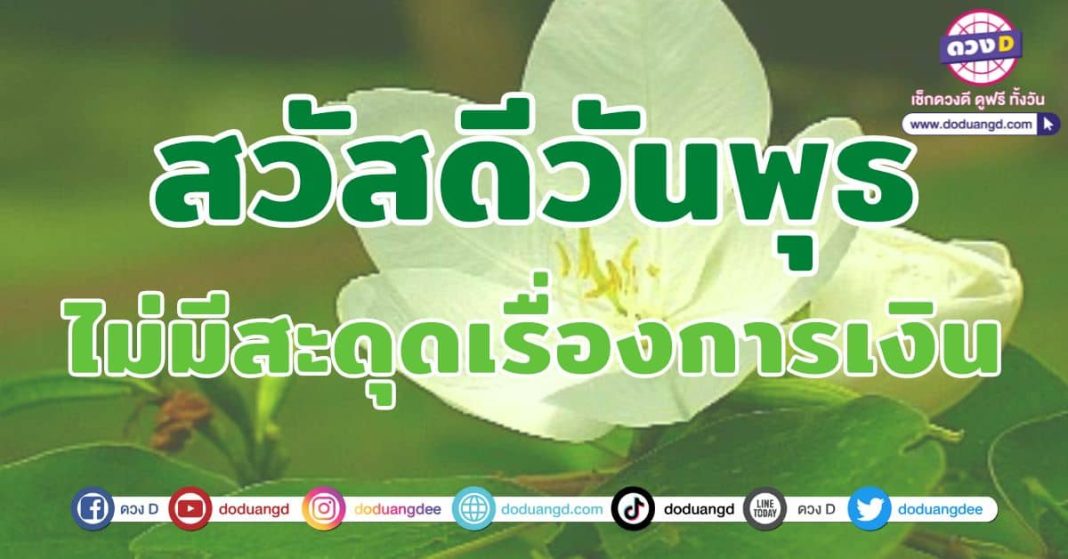 สวัสดีวันพุธ-ไม่มีสะดุดเรื่องการเงิน