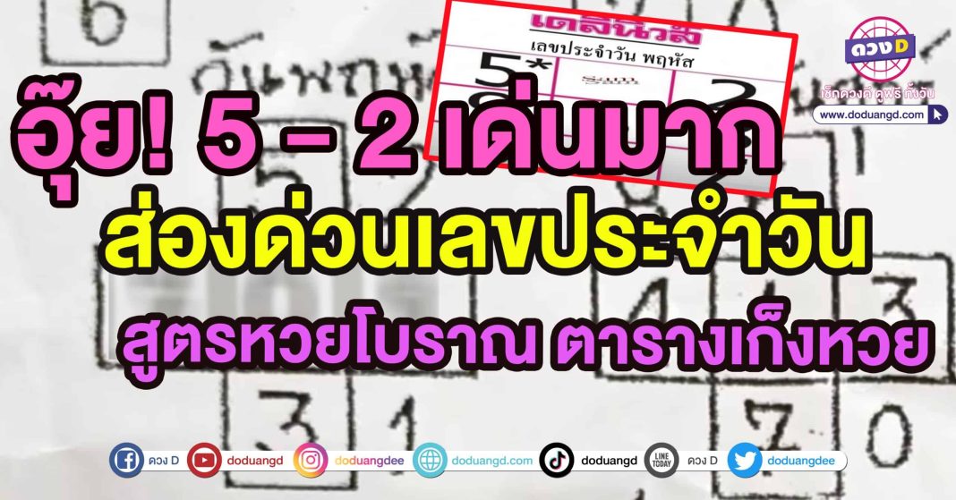 สูตรหวยโบราณ 2566 ตารางเก็งหวย ตารางหวยประจำวัน