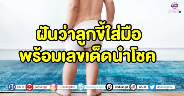 ฝันว่าลูกขี้ใส่มือ อุจจาระใส่มือ ทำนายความฝัน พร้อมเลขเด็ดนำโชค