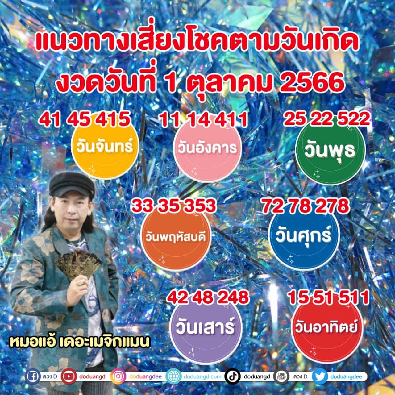 เลขเด็ดหมอแอ้ 1 ตุลาคม 66