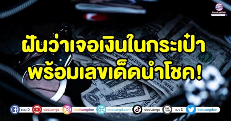 ฝันว่าเจอเงินในกระเป๋า ทำนายความฝัน พร้อมเลขเด็ดนำโชค
