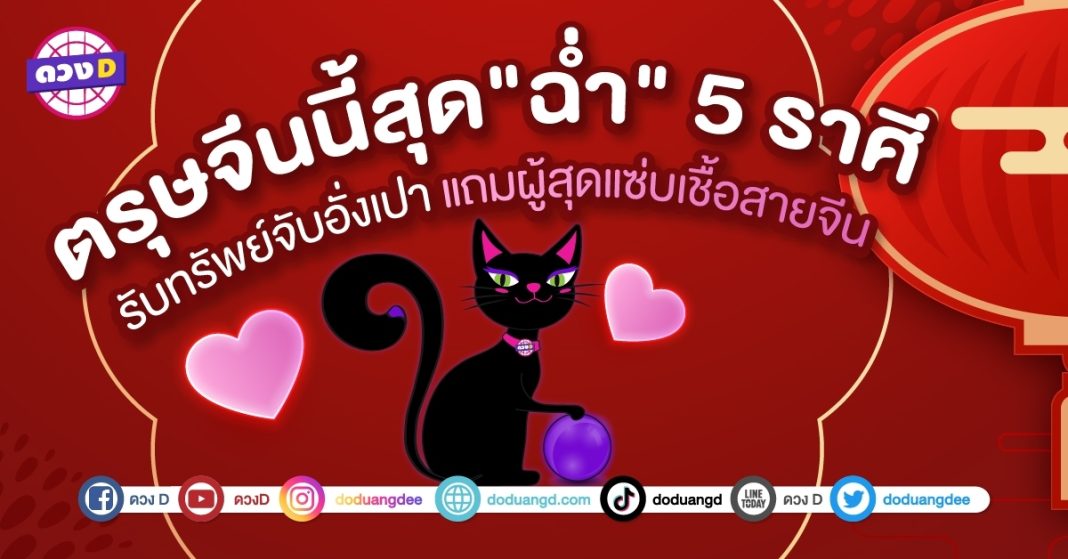 ดูดวงความรัก วันตรุษจีน 2567 แม่หมอแมวดำ