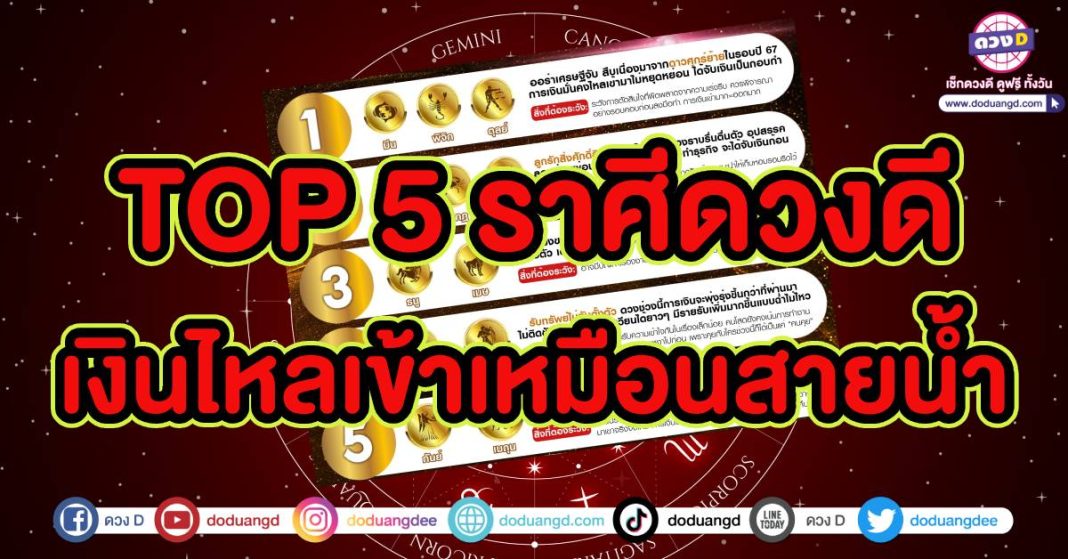 จัดอันดับ 12 ราศีดวงดีกันยายน