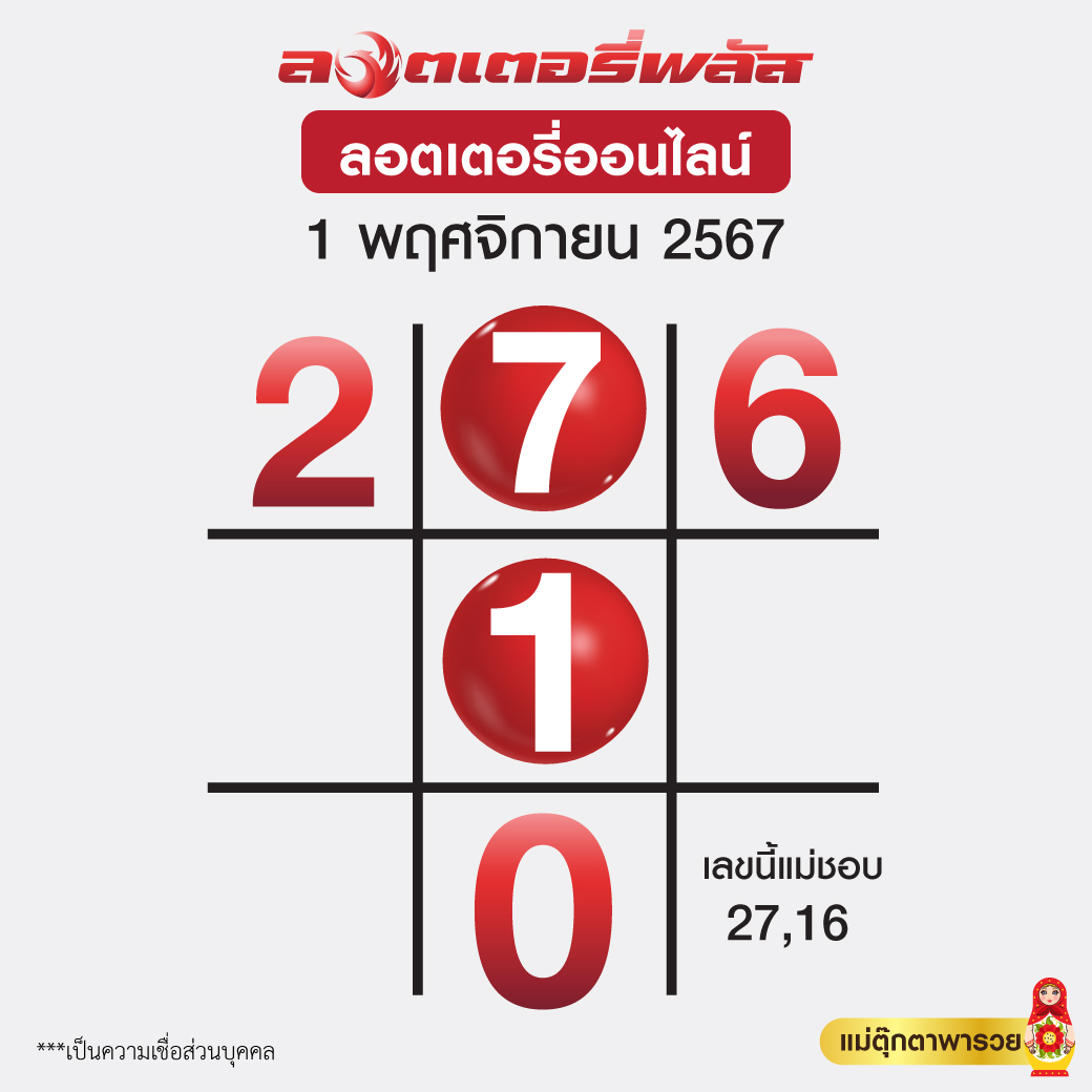 ตารางทักษาแม่ตุ๊กตา แนวทาง หวยวันศุกร์ 1 พฤศจิกายน 2567