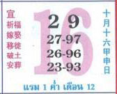 ปฏิทินคำชะโนด เดือนพฤศจิกายน แนวทางวันศุกร์ 1-11-67