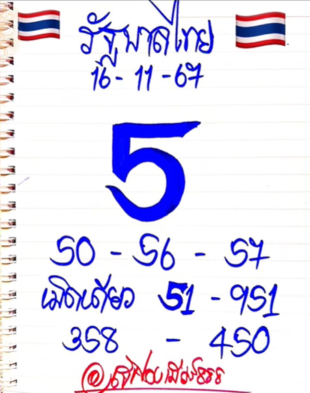 เลขทำมือ เจ๊ฟองเบียร์ ล่าสุด หวยวันเสาร์ 16 พฤศจิกายน 2567