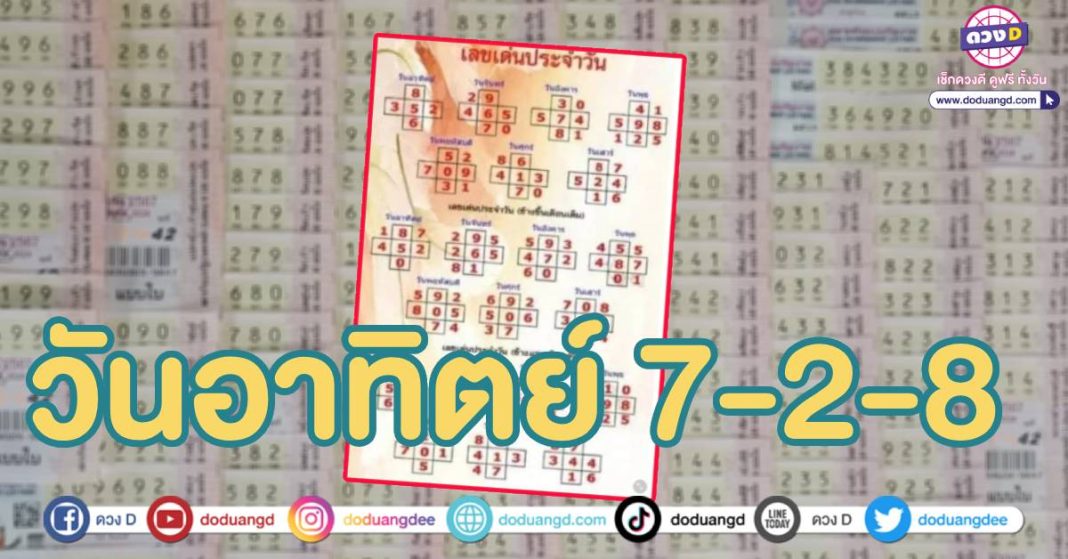 เลขกำลังวันอาทิตย์ หวยสัญจรเชียงใหม่