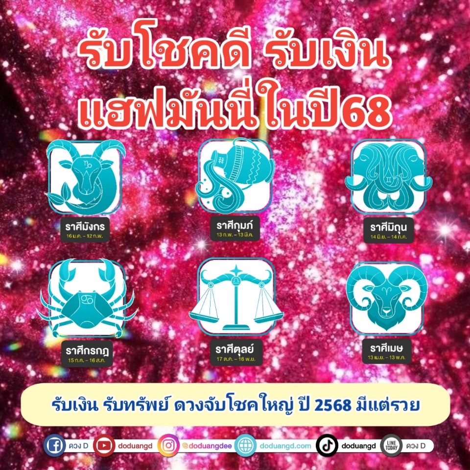 ดวงการเงินโชคดี เปิดปีมีแต่ปัง รับตังค์ 2568