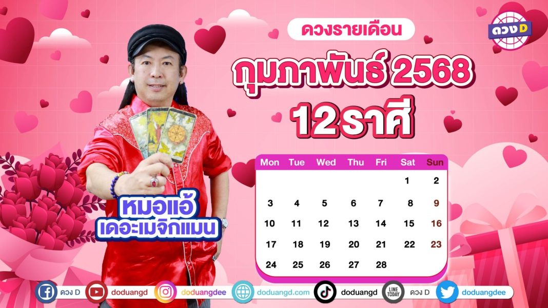 ดวงรายเดือน กุมภาพันธ์ 68