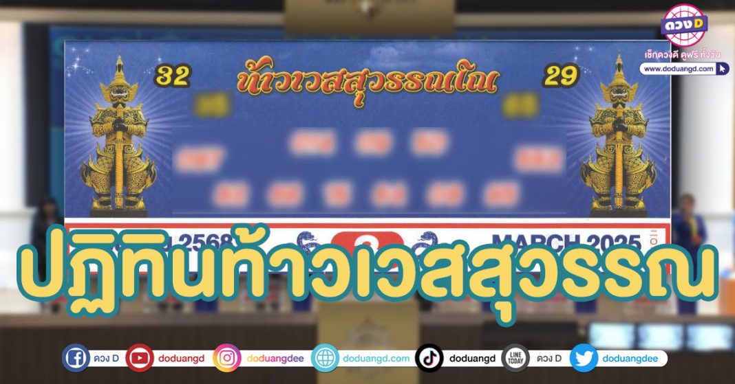 ปกปฏิทินท้าวเวสสุวรรณโณ เดือนมีนาคม